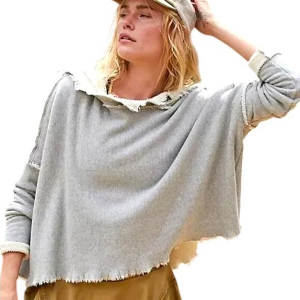 Fp Movement By Free People Gray Crew Neck Sweater